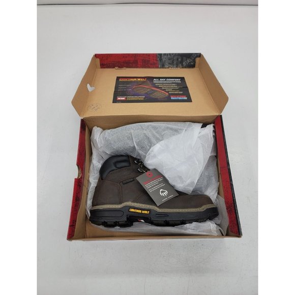 W10847 Mens Boots Wolverine Waterproof Steel Toe Alloy Brown Leather Sz 10.5 M - Picture 2 of 11